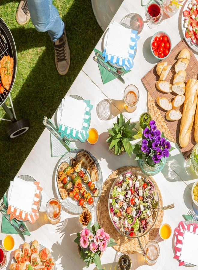 JarThenaAMCS مناديل ورقية مخططة ومزخرفة من JarThenaAMCS، 100 قطعة، مناسبة لحفلات رأس السنة، مناديل كوكتيل بألوان الباستيل، مناشف يد للاستخدام مرة واحدة، مثالية لحفلات الصيف، حفلات الزفاف، أعياد الميلاد، وتزيين الطاولات. - Image 5